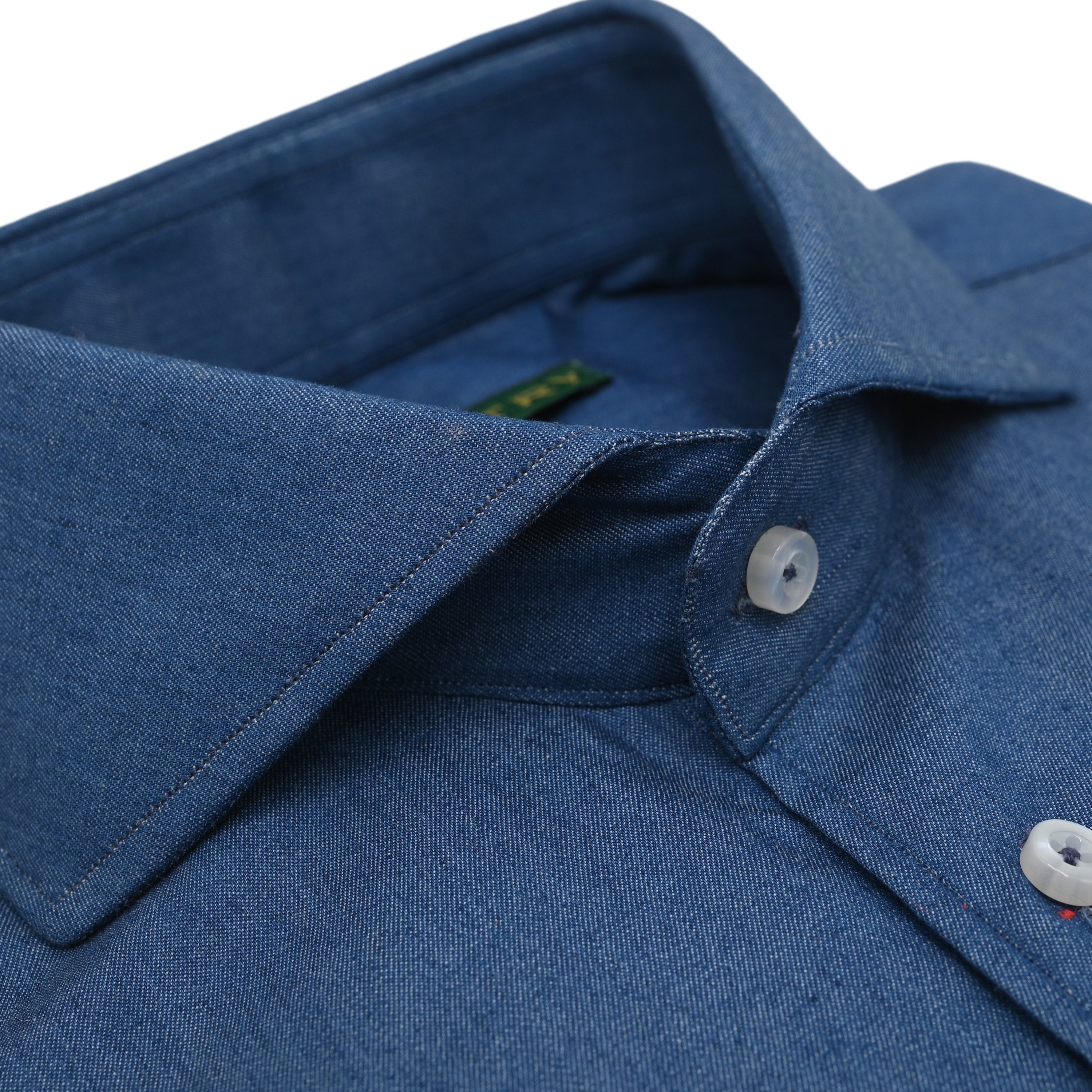 Casual Denim Textured - Classic French Collar