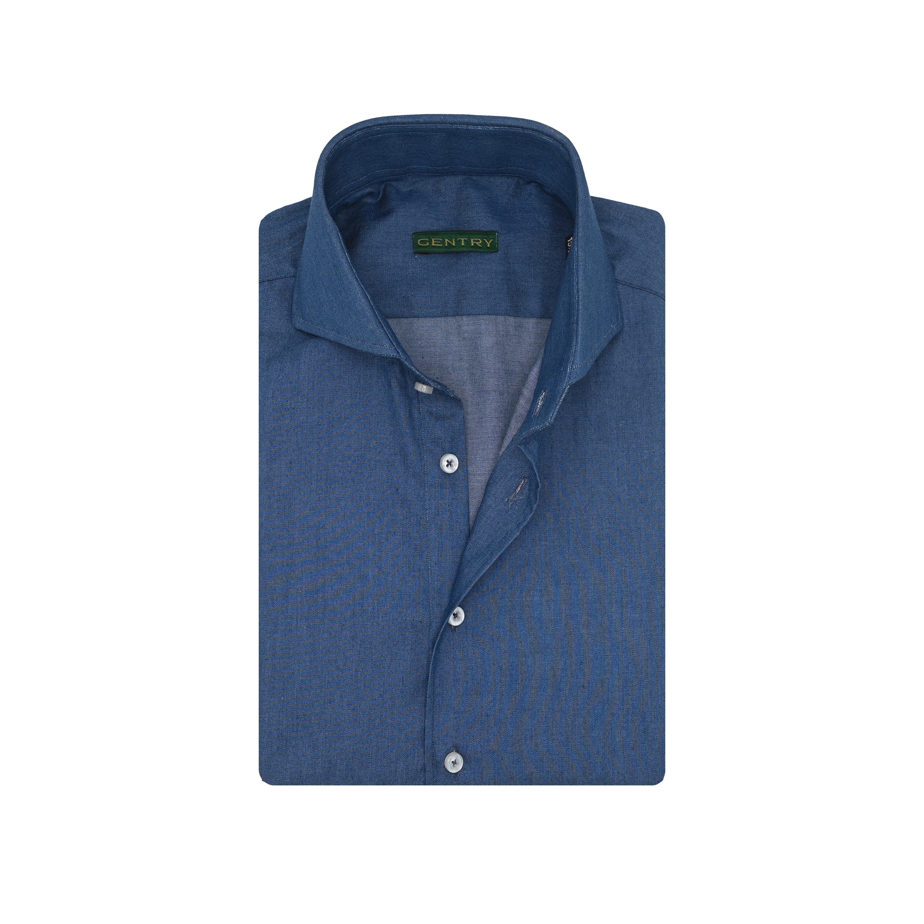 Casual Denim Textured - Classic French Collar