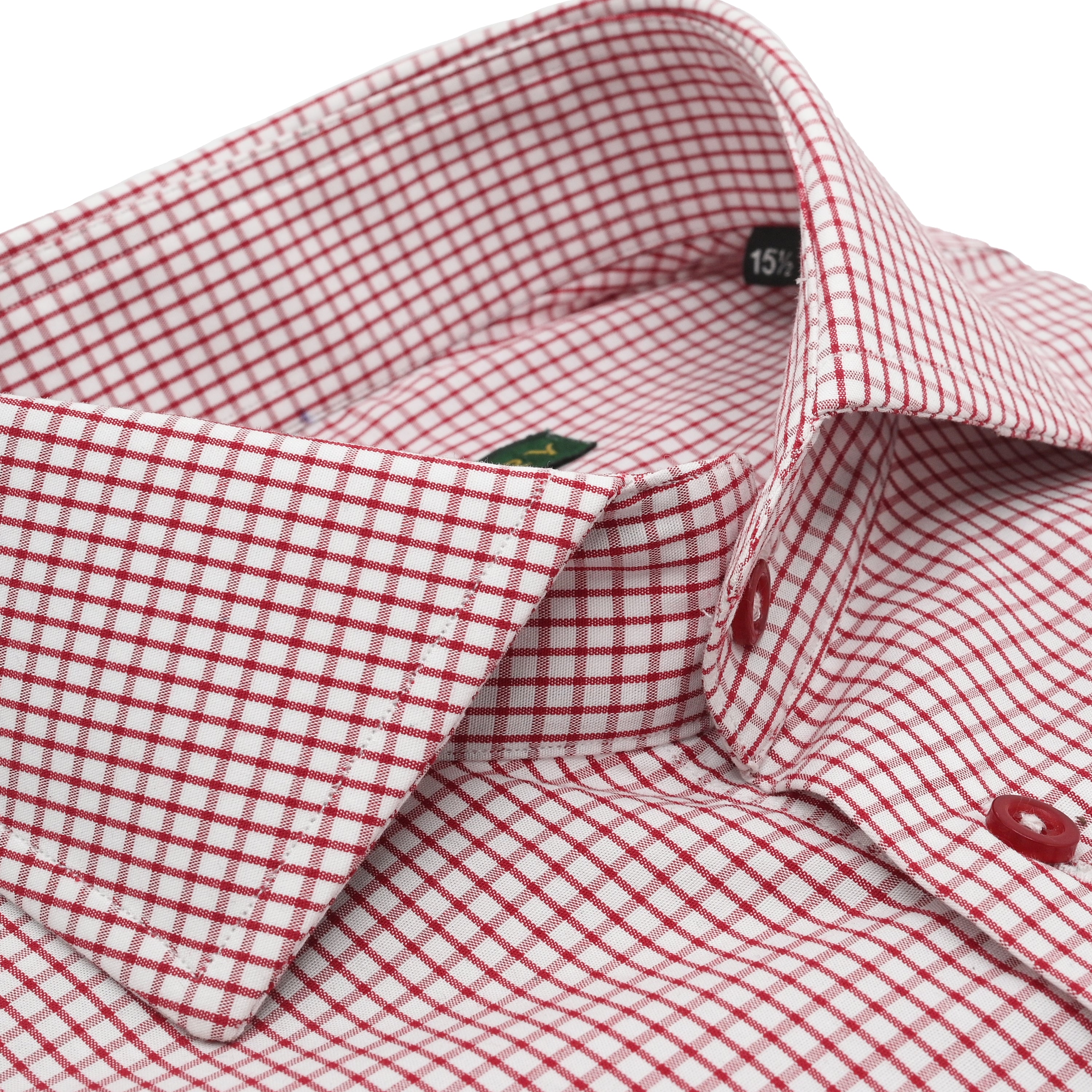 Red Checkered - Classic French Collar