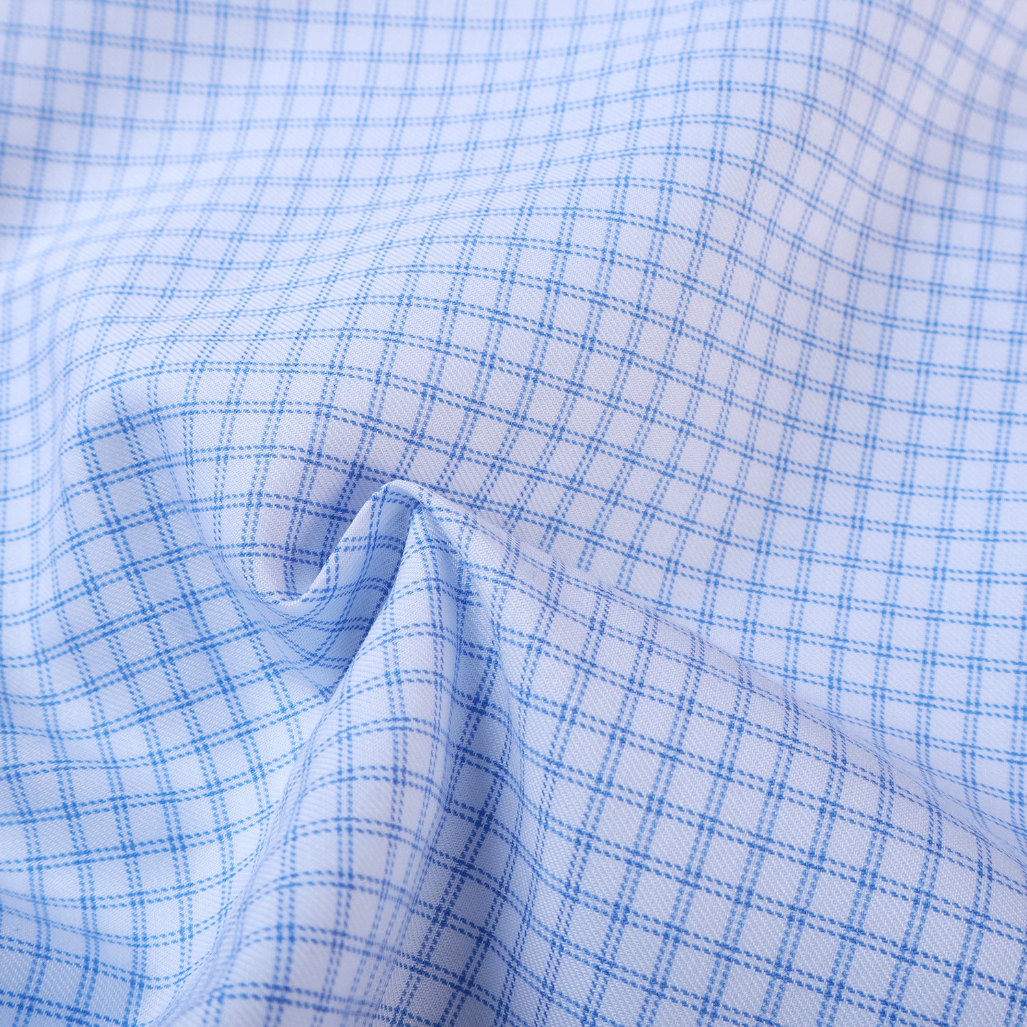 Perfect Classic Blue Checkered with Classic Pointed Collar