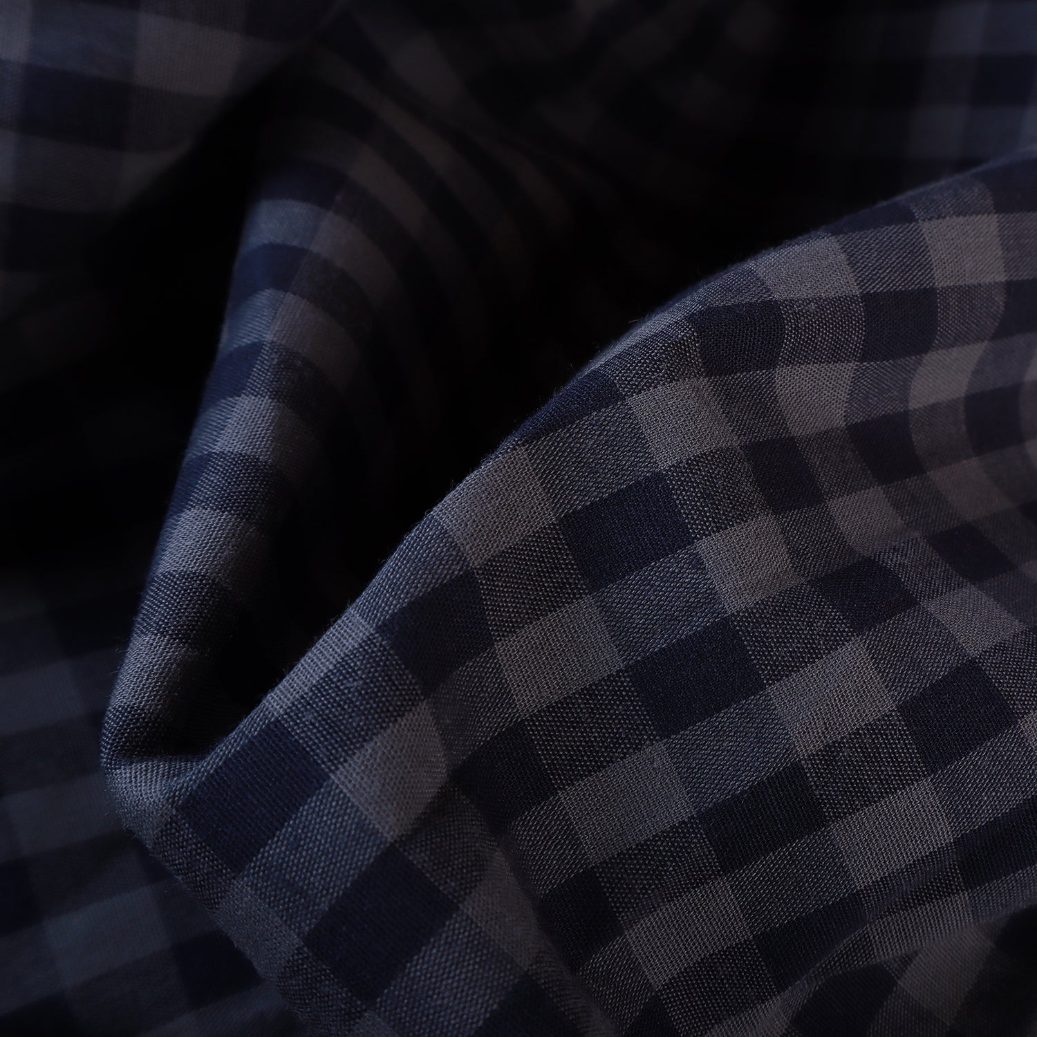 Black & Grey Checkered with Semi French Cut Collar
