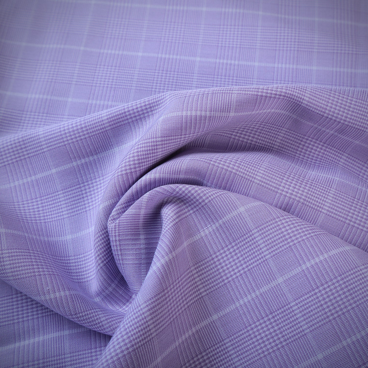 Prince of Wales Purple & White Checkered with Classic Pointed Collar