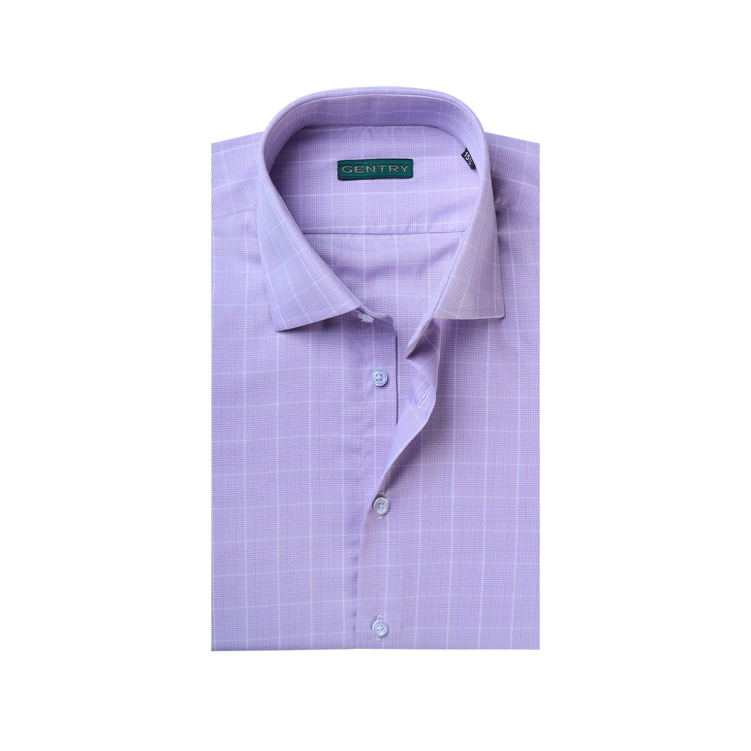 Prince of Wales Purple & White Checkered with Classic Pointed Collar
