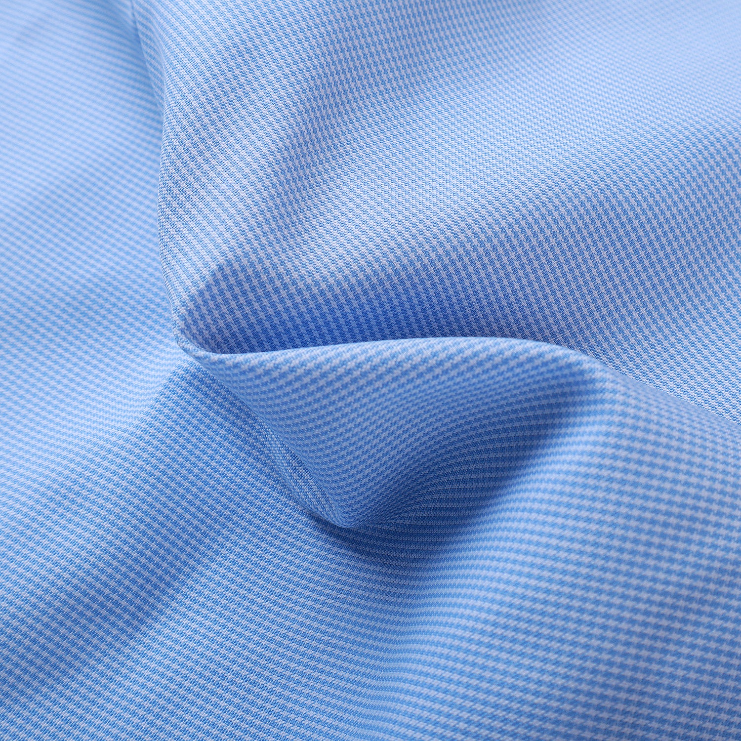 Blue & White Micro Checkered with Semi French Cut Collar