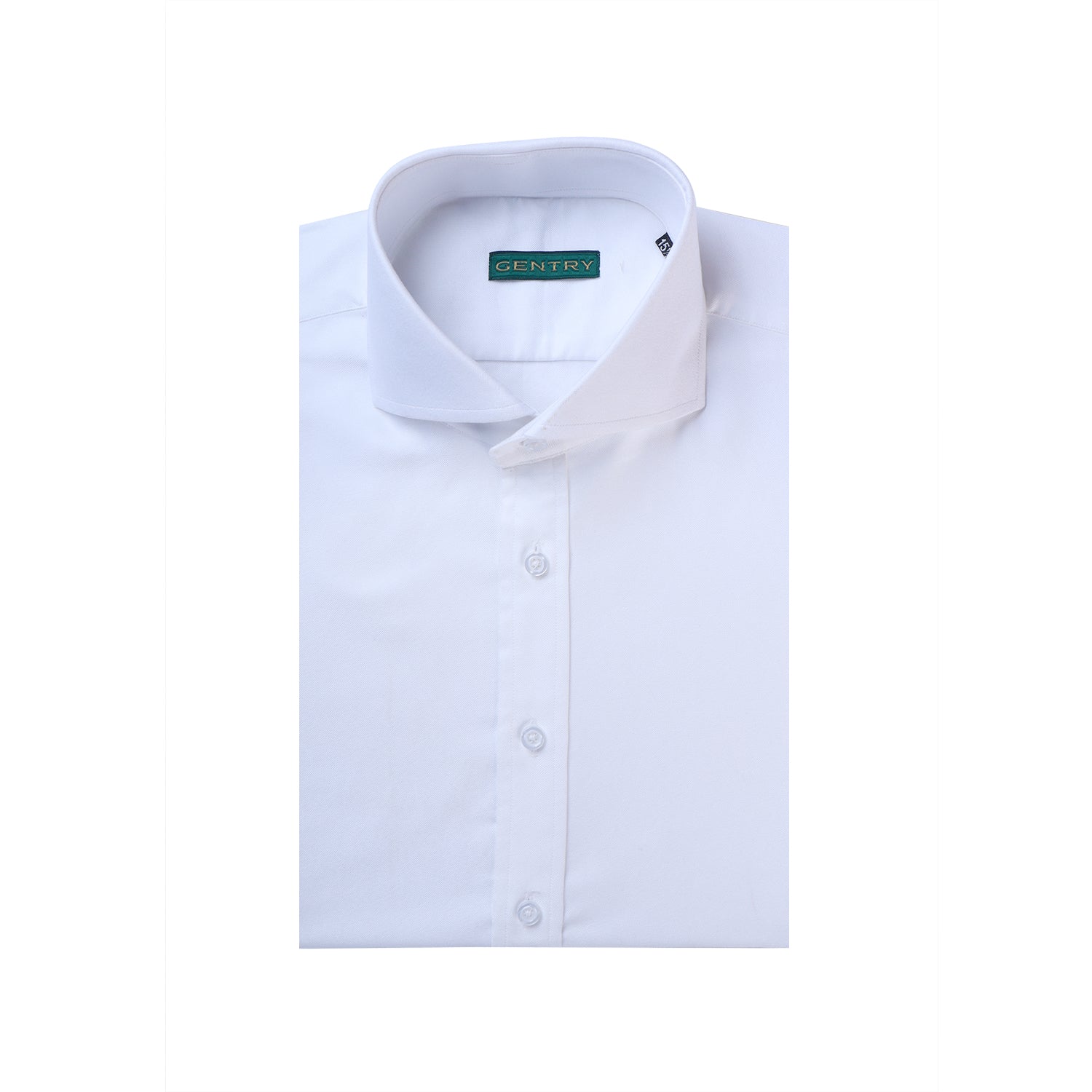 White Classic Oxford Cotton with French Cut Collar and Double Cuff
