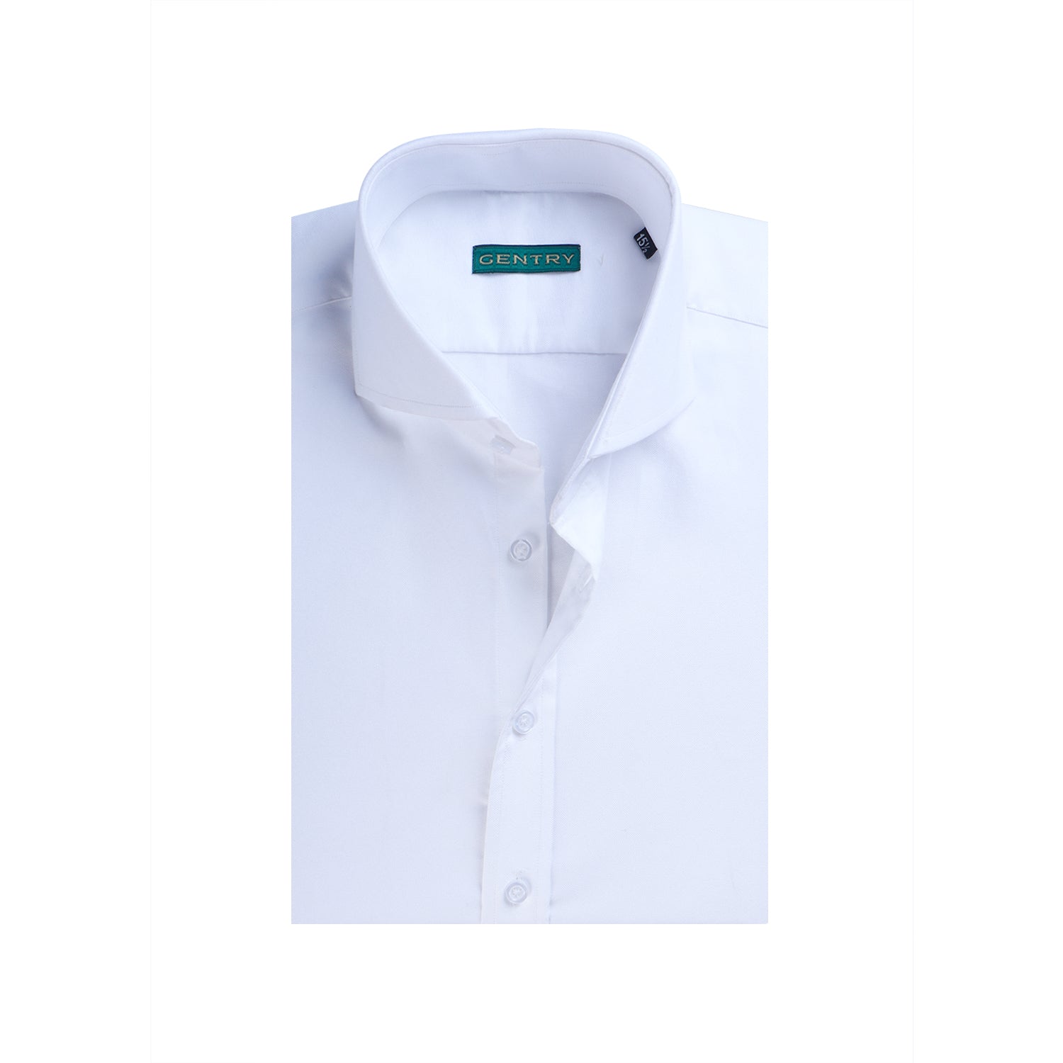 White Classic Oxford Cotton with French Cut Collar and Double Cuff