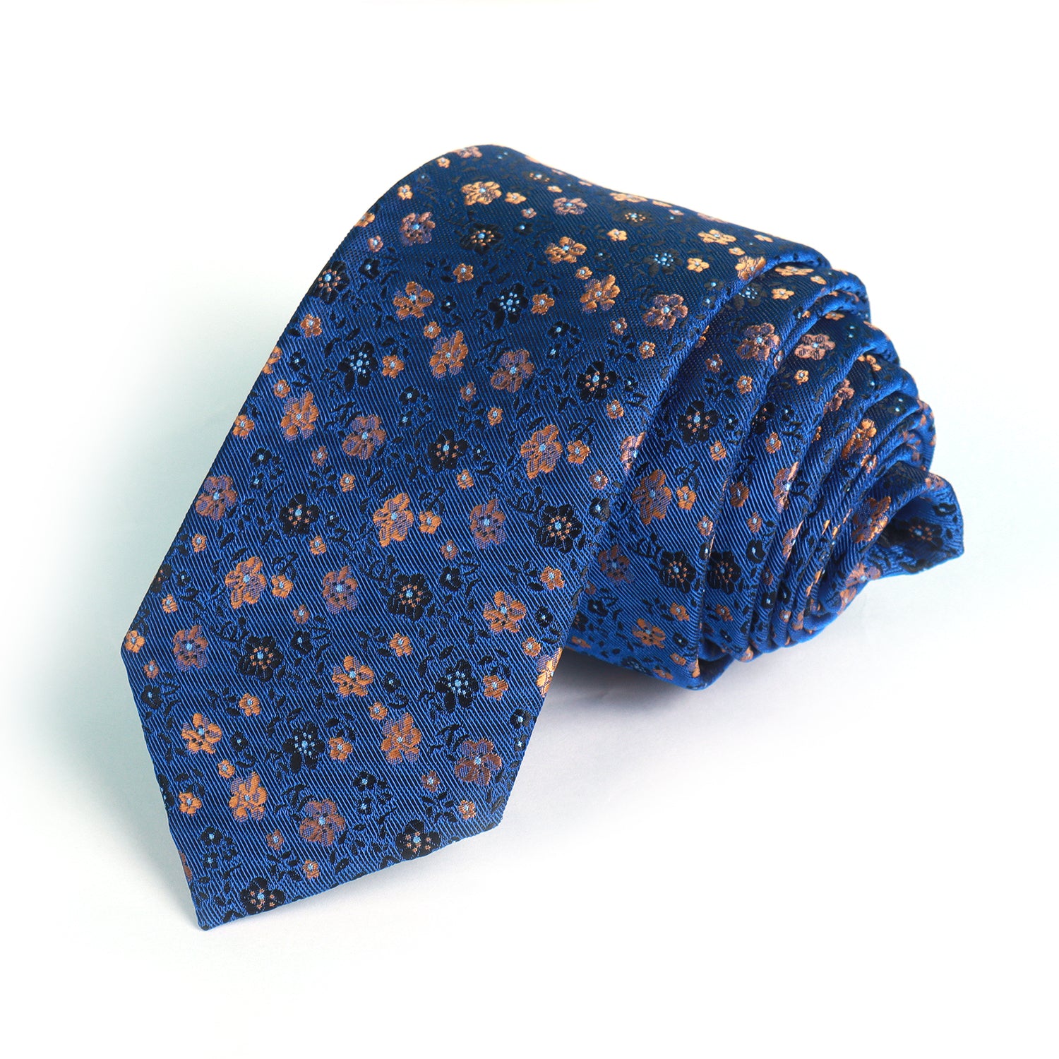 Royal blue printed Tie