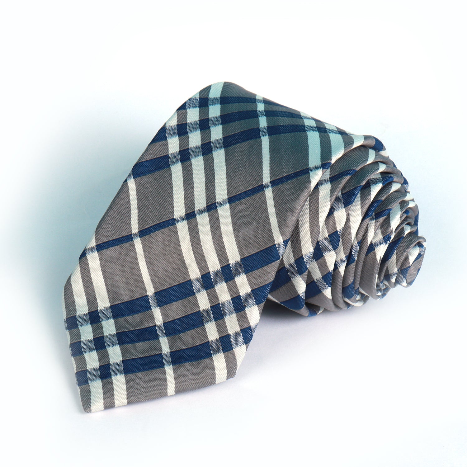 Steel Grey Checkered Tie