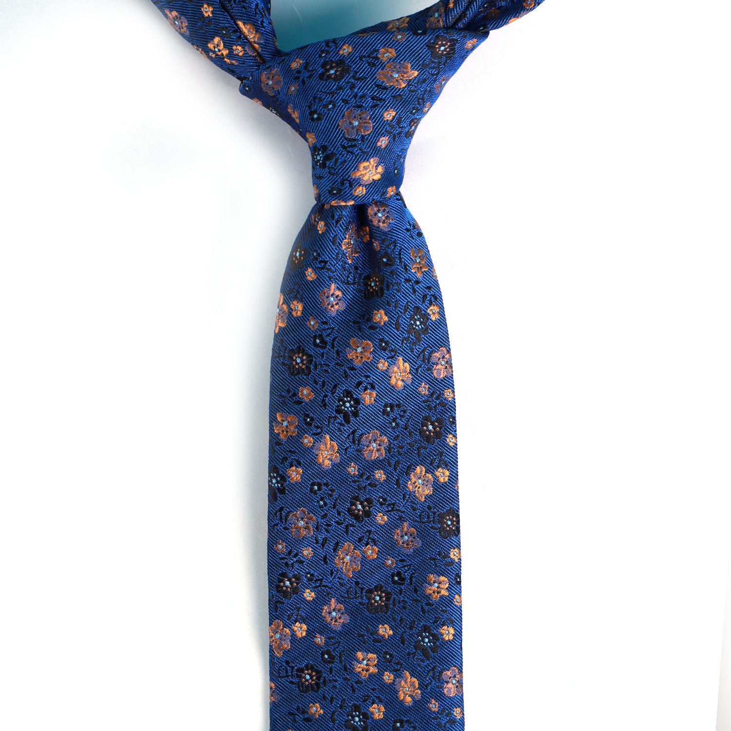 Royal blue printed Tie