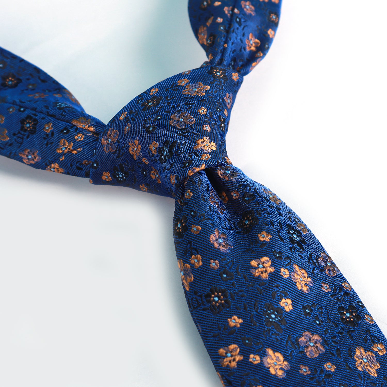 Royal blue printed Tie