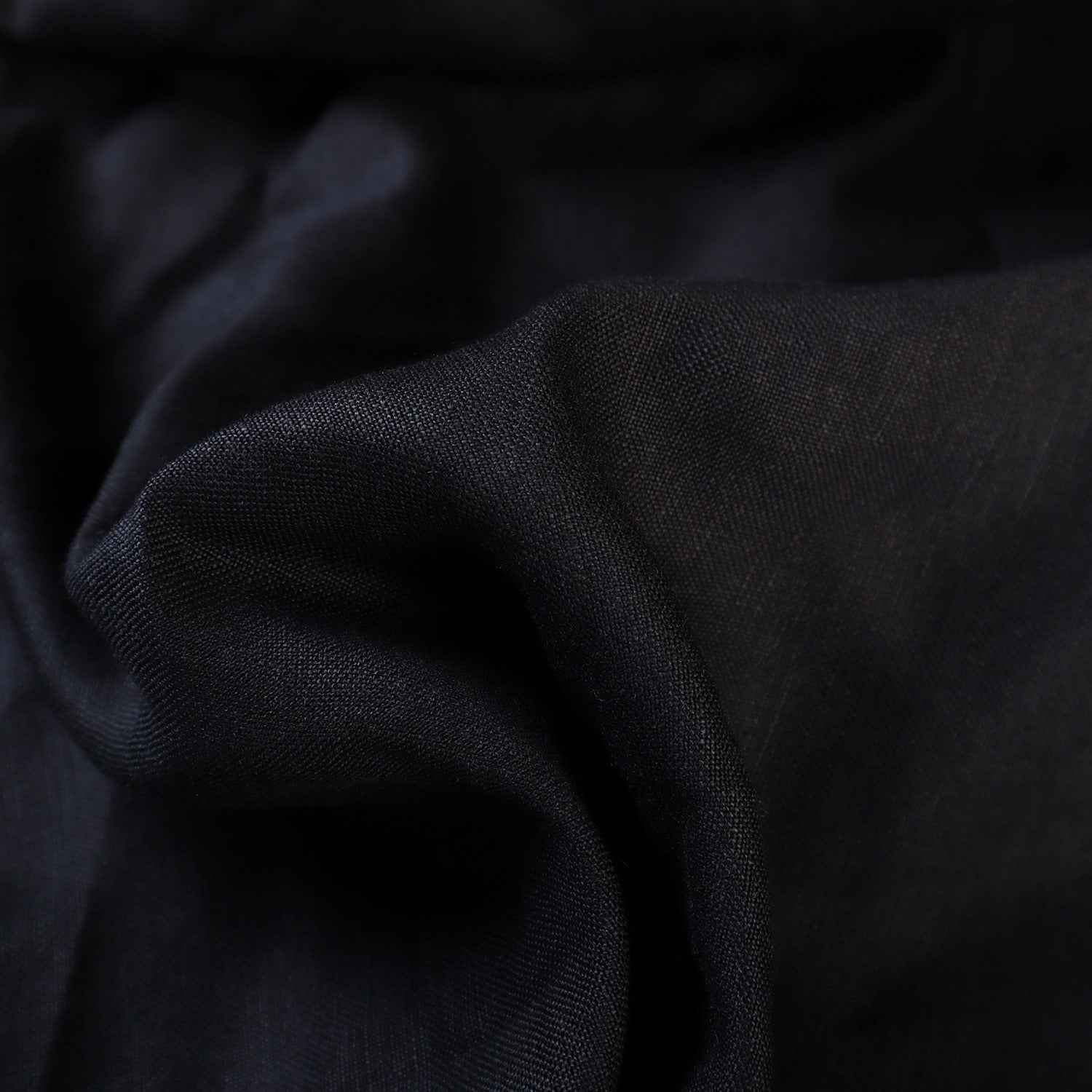 Smart Casual Black Irish Linen with Classic Button Down Collar